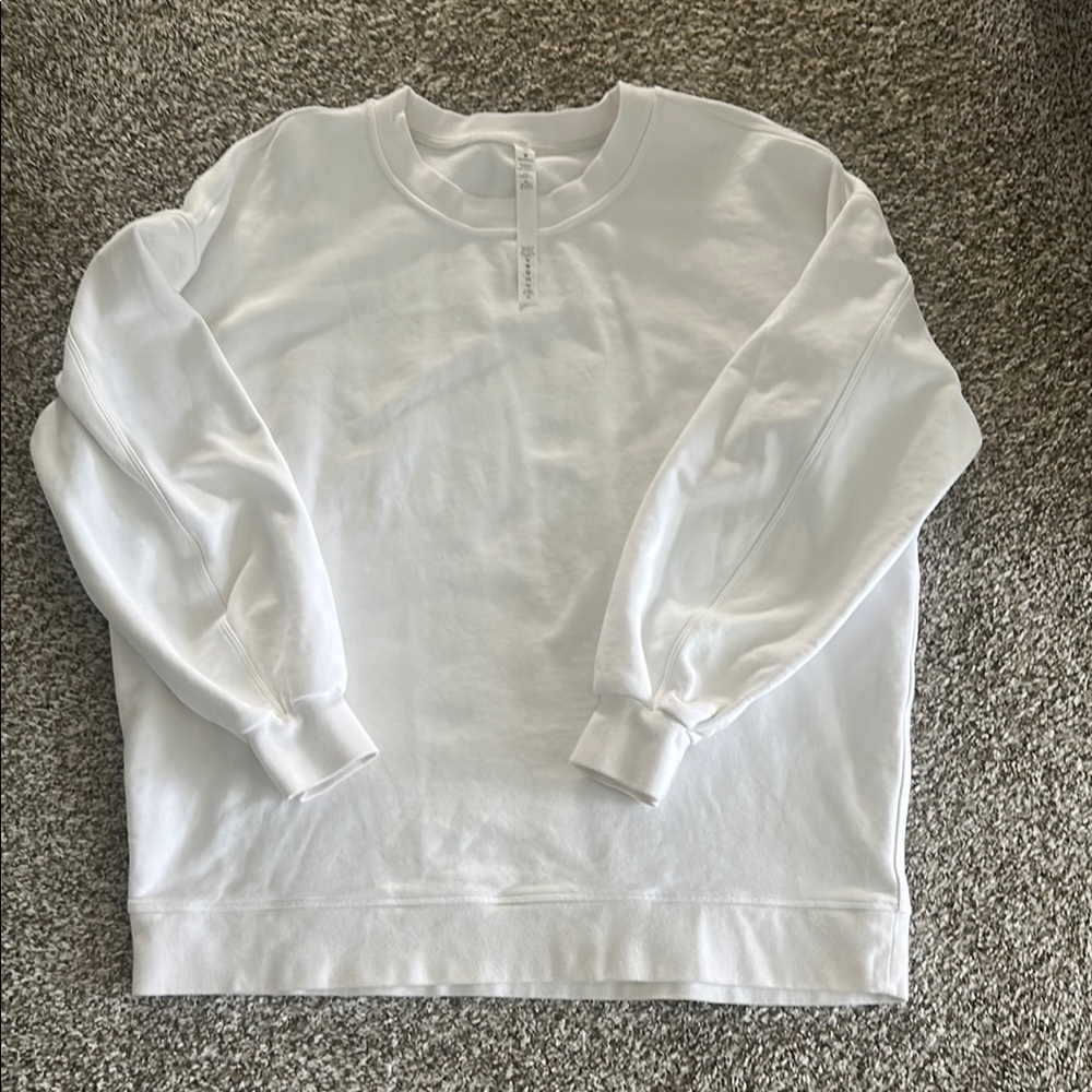 Lululemon White Crewneck Sweatshirt